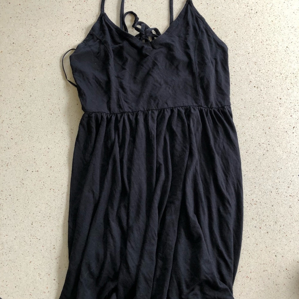 Open back Flowy black dress